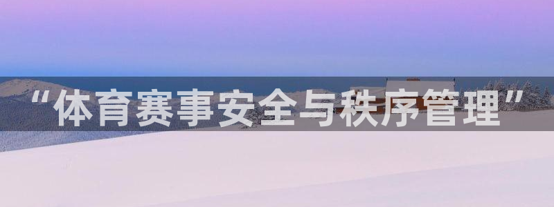 “体育赛事安全与秩序管理”